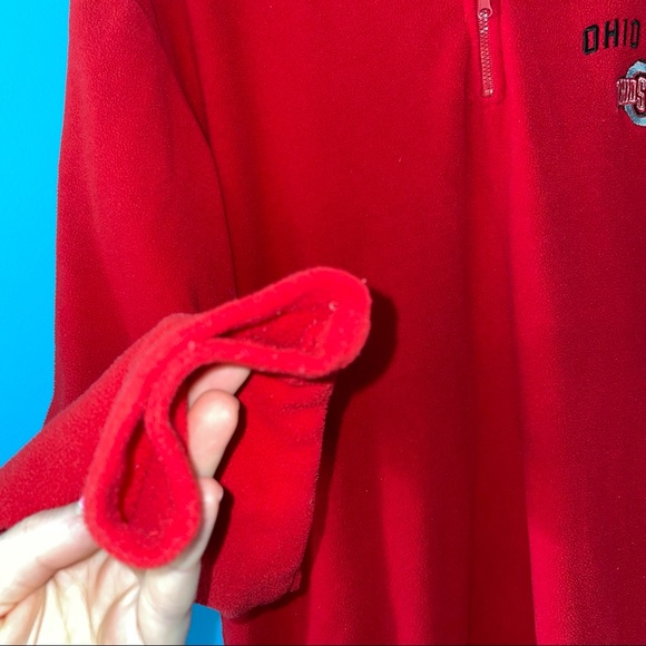 Ohio State OSU Red Fleece Quarter Zip Pullover - Picture 5 of 10
